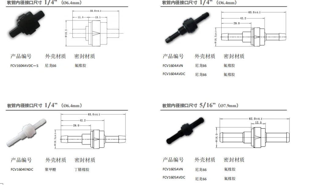 Mini Spring One Way Plastic Umbrella-Shaped Valve Element Check Valve