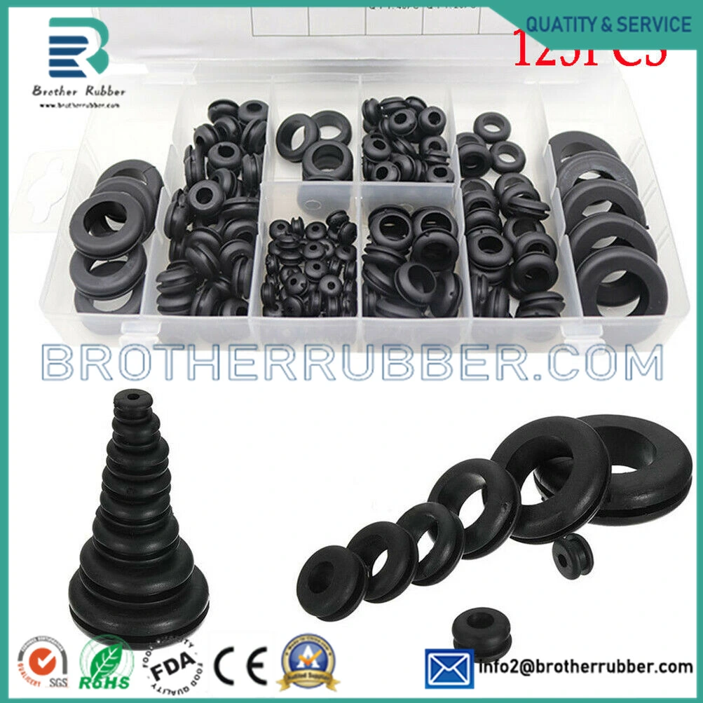 OEM Round Single Face Cable Wire Protective Grommet Rubber Circle Ring