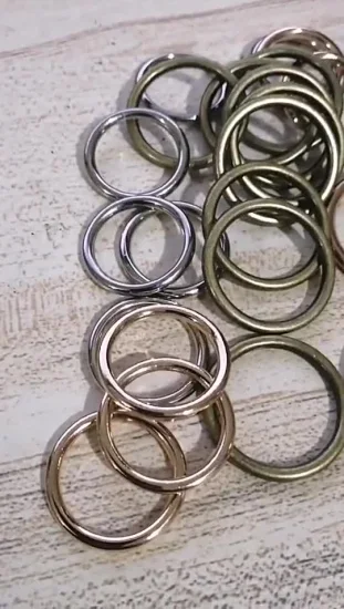 Argola redonda de latão de alta qualidade ilhó de metal para vestuário anéis em D personalizados hardware fivela anel O-ring